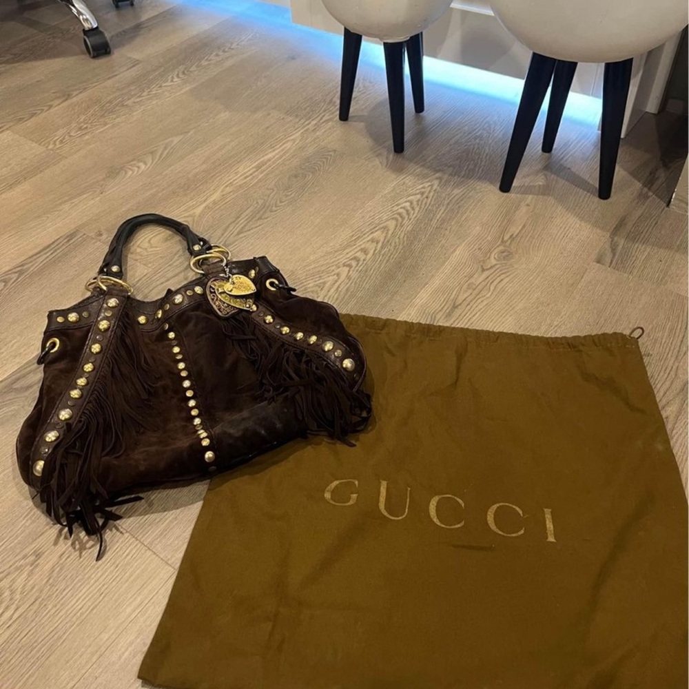 Gucci Boho bag (brown suede )